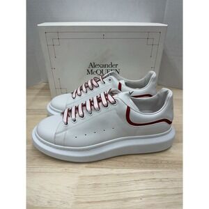 Alexander McQueen Oversized Shoes Mens 46/US 13 New Tech Calf White Red Sneakers